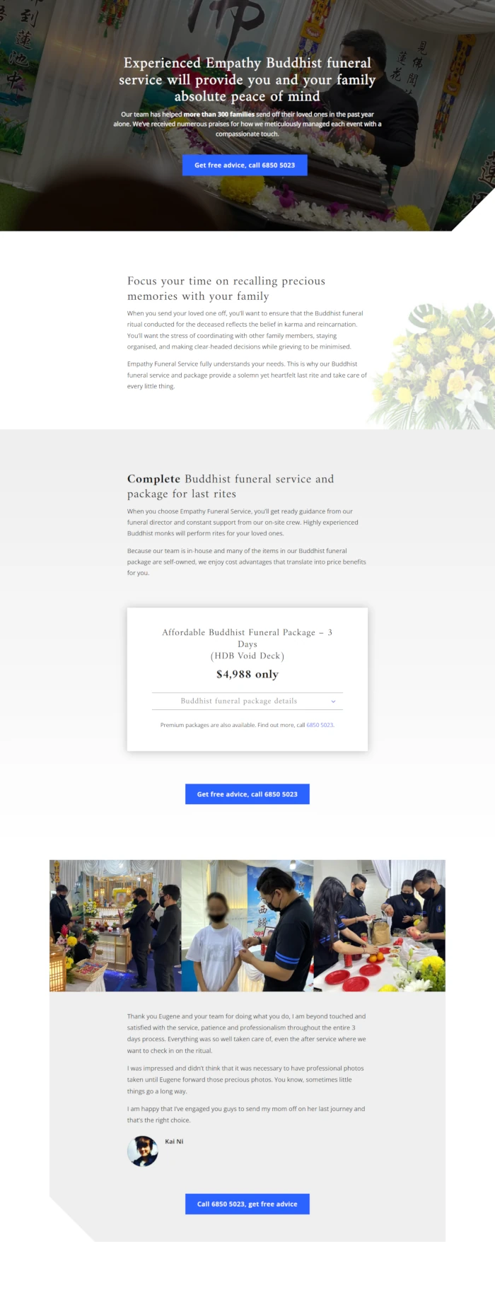 Emerge mLab client Empathy FS' website home page screen shot